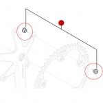 Shimano śruba z nakrętką mocująca tarczę FC-7710 5szt 